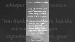 In the mirror #TCIM #Thechoiceismine #. #UnmaskYourself #Freetobeme