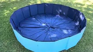 COMMOUDS Foldable Dog Pool, Collapsible Hard Plastic Dog Kiddie Swimming Pool, Portable Pet Bath