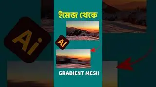 Make Gradient Mesh from Image in Adobe Illustrator | Adobe Illustrator Tutorial Bangla #shorts