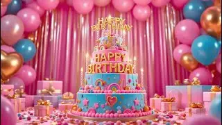 Happy Birthday Song Video Sweet Multilingual Melody Pink Celebration Background 2