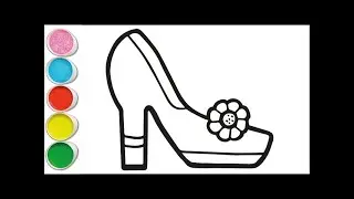 How To Draw Beautiful easy princess shoes drawing for kids step by step drawing shoes drawing