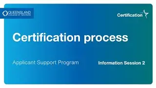 HALT Certification Applicant Support Program vignette 2 - Certification Application Process