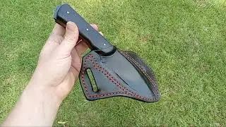 Cross Draw Knife Sheath with Orange Thread
