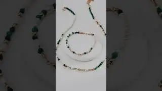 S925 silver vintage natural pearl malachite bracelet&necklace #braceletlover #braceletdesigns