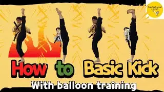 How to do basic kicks Tutorial (Front snap,Round house,Axe,Side kicks) Taekwondo / Martial art / 태권도