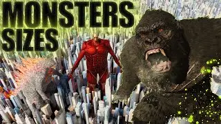The Real SIZE of MONSTERS 👹 3D Comparison💀Monster Size comparison in 3D