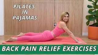 13-Min Back Pain Relief Exercises | Live Pilates in Pajamas