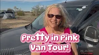 Pretty in Pink Van Tour | LisaMarie's Little Pink Palace on Wheels! #VanLife #VanTour