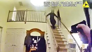 Wayne Police Officer Fires on Armed Man Charging Down Stairs with Two Swords