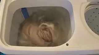 Washing kingsize duvet coverin SUPERBRITE TWIN TUB!