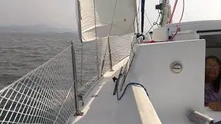 Velejada na baia norte