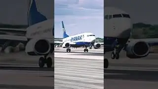 #DreamScreenAI Ryanair 737 Airplane Landing! #ai #ryanair #butter #landing #shorts #airplane
