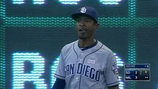 SD@MIL: Melvin Upton Jr. runs down the ball in left