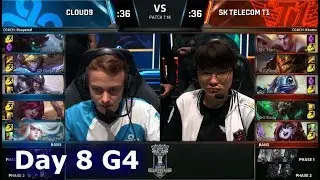 Cloud 9 vs SK Telecom T1 | Day 8 Main Group Stage S7 LoL Worlds 2017 | C9 vs SKT G2