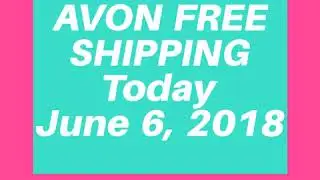 Avon Free Shipping June 2018