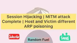 Session Hijacking with Kali Linux |MITM demo| Ettercap Kali Linux | Different Host and Victim