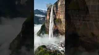 Eksplorasi Alam Indonesia : Air Terjun Mengalir Deras #shortsviral #nature #travel #videoshort