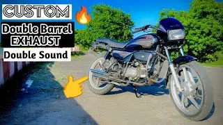 Dual barrel EXHAUST 🔥 For Hero Splendor Plus💯