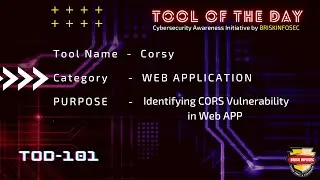 CORSY - Opensource CORS Web Vulnerability Scanner Tool Demo | TOD - 101 | BriskInfosec