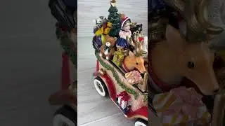 LOT 56  FITZ AND FLOYD MUSICAL SANTA MOBILE CLASSIC CAR #christmas #santa #classiccars #vintage
