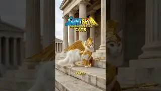 SAINT SEIYA Characters as CATS, Part 2 🐱 #viral #saintseiya #shorts #anime #cats