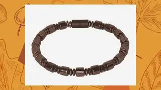 Mens high power all magnetic beaded anklet