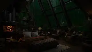 🌧️ Relaxing Rainfall and Fire Sounds &mdash; Cozy Cabin Ambience for Sleep Therapy & Mindful Meditation
