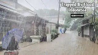 НЕ ЗАХОДИТЕ СЛИШКОМ ДАЛЕКО... ⛈️ СИЛЬНЫЙ ДОЖДЬ В ТИХОЙ ДЕРЕВНЕ ВЫЗЫВАЕТ НАВОДНЕНИЕ - 4K ASMR