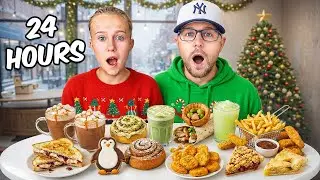 Only Eating CHRISTMAS FOODS For 24 HOURS!