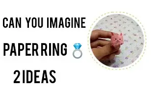 Origami paper cat and rabbit ring || how to make paper ring