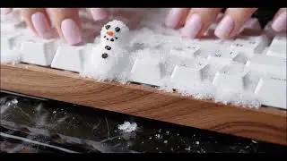 ASMR Keyboard + Snow & Ice ❄️ The Most Relaxing Sounds Ever