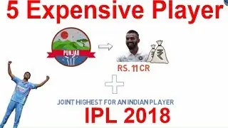 The five most expensive Cricket players | IPL 2018 | IPL Auction 2018