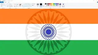 How to draw Republic Day Flag in Ms Paint | Republic Day Drawing. #republicday #republicdaydrawing
