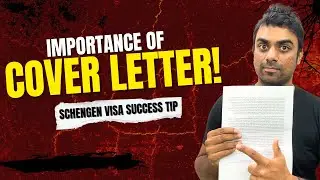 ✅ Schengen Visa Success Tip: The Cover Letter Everyone Misses! || Importance of Cover Letter
