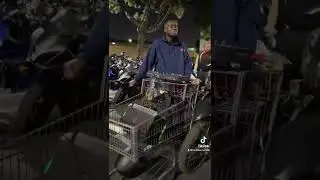 DJ Shopping Cart at a bike meet!