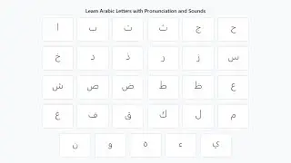 Изучайте арабские буквы с произношением и звуками.Learn Arabic Letters with Pronunciation and Sounds