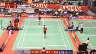 Adi Pratama (Jaya Raya Jakarta) VS Senatria Agus (SGS PLB Bandung) Djarum Kejurnas 2012
