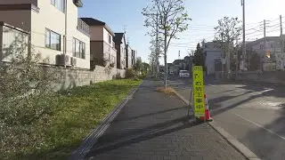 【4K】2022 日本 北海道 札幌 豊平区 西岡 秋の散策【Binaural Audio】