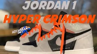 JORDAN 1 RETRO HIGH NEUTRAL GREY HYPER CRIMSON  REVIEW