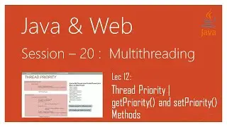 Multithreading in Java | #12 | Thread Priority | getPriority() and setPriority() Methods