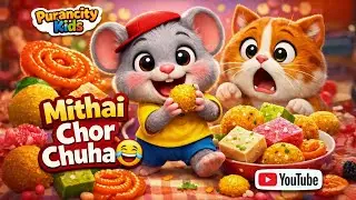 Mithai Chor Chuha Raja🐭 | मिठाई चोर चूहा राजा🍬 | 3D Cartoon #ChuhaRaja #KidsRhyme #PurancityKids