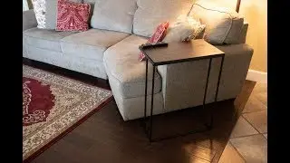 Easy DIY Couch Side Table - Metal, Wood and a Blowtorch!