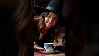 Magical Witch's Cozy Kitchen: Herbs, Tea & a Black Cat! #shorts