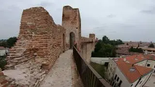 Cittadella (Padova) camminamento di ronda sulle mura medievali di 1.5 km - 4K