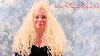 Olisia - der blonde Engel! Taillenlange, blonde Lockenpracht aus kaschierten Open Braids