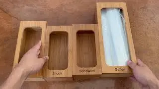 Bamboo Ziplock Bag Storage Organizer Showcase