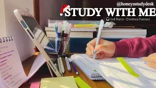 Study with me 25/5 pomodoro⏰ | 3 sessions📚 | Soft piano- Christmas themed🎄| medical student👩‍⚕️🩺