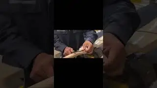 Finishing new bat handle 