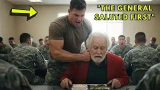 US Marine shoved the old veteran — the mess hall froze when the general saluted