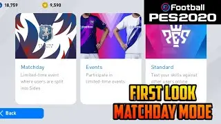 MATCHDAY MODE FIRST LOOK | PES 20 MOBILE | ALL FEATURES & DETAILS